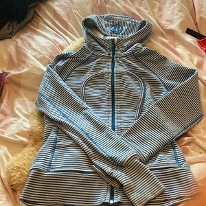 Lululemon scuba full zip striped heavy sweatshirt.